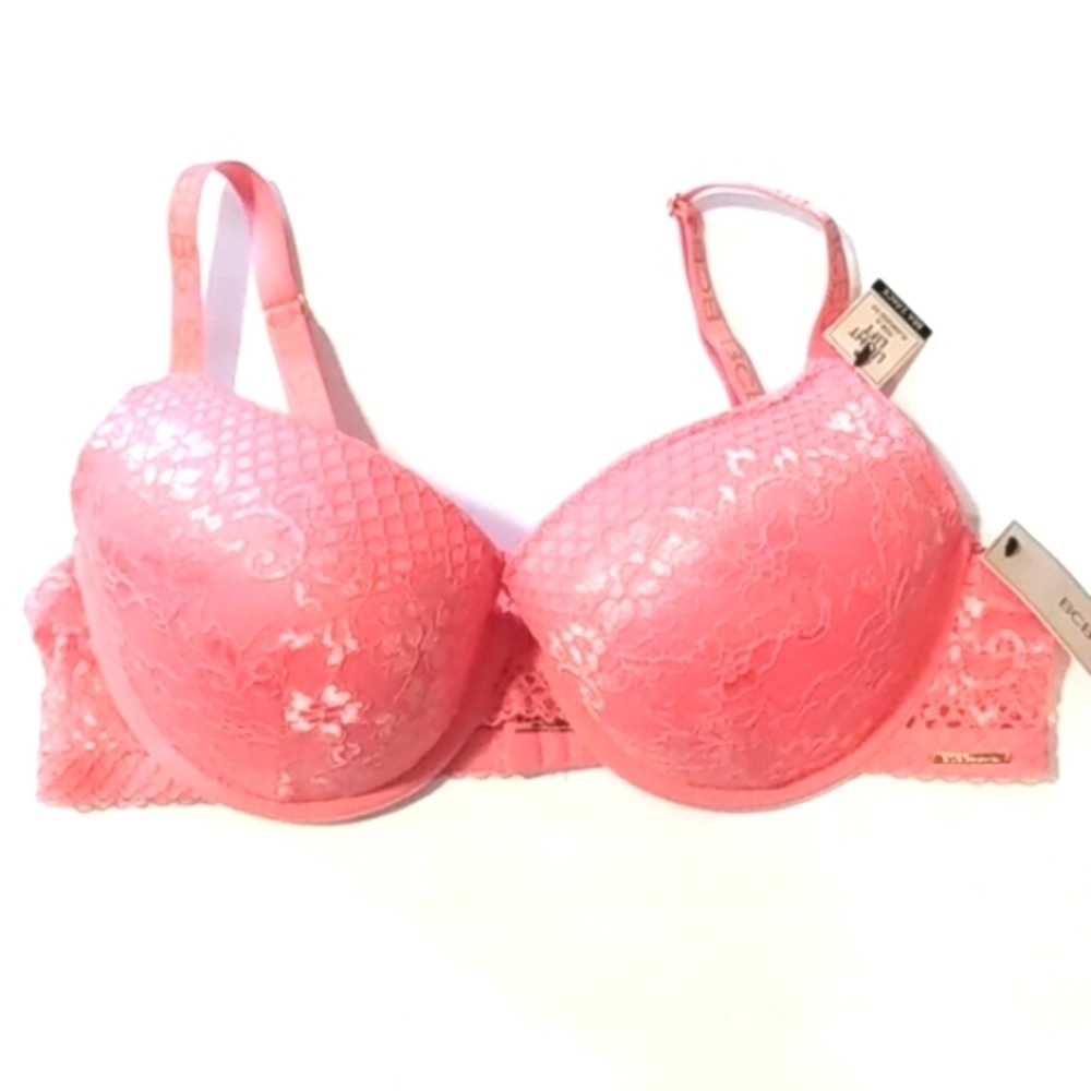 116 BCBGENERATION CORAL LACE LIFT SUPPORT BRA SIZE 40DD NWT